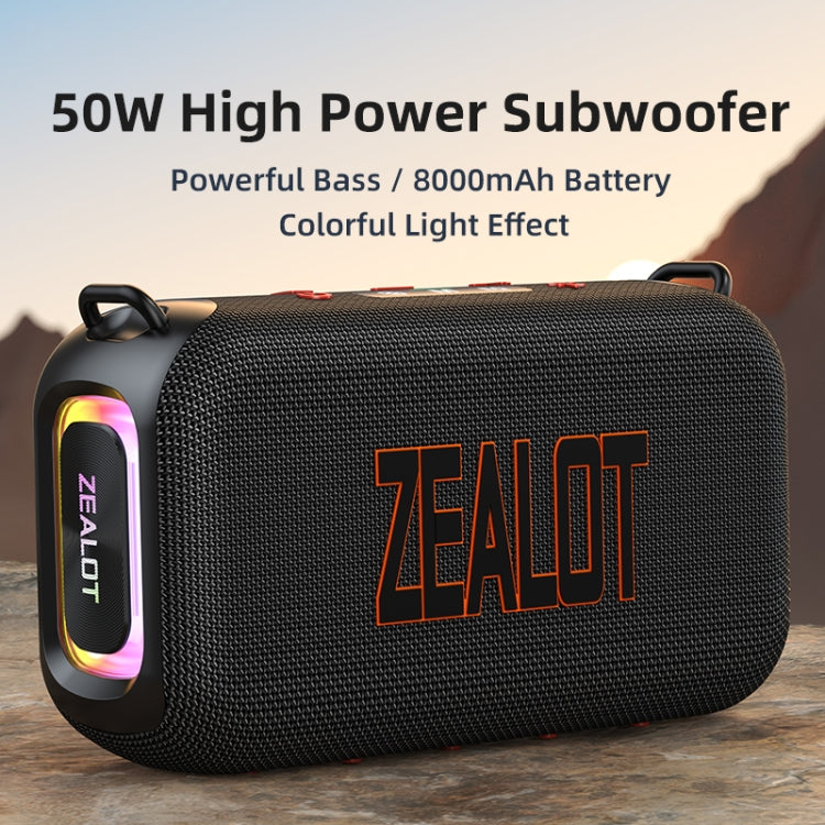 Zealot S85 50W Outdoor Waterproof Portable Bluetooth Speaker(Grey) - free shipping - PMC Jewellery - Order now!