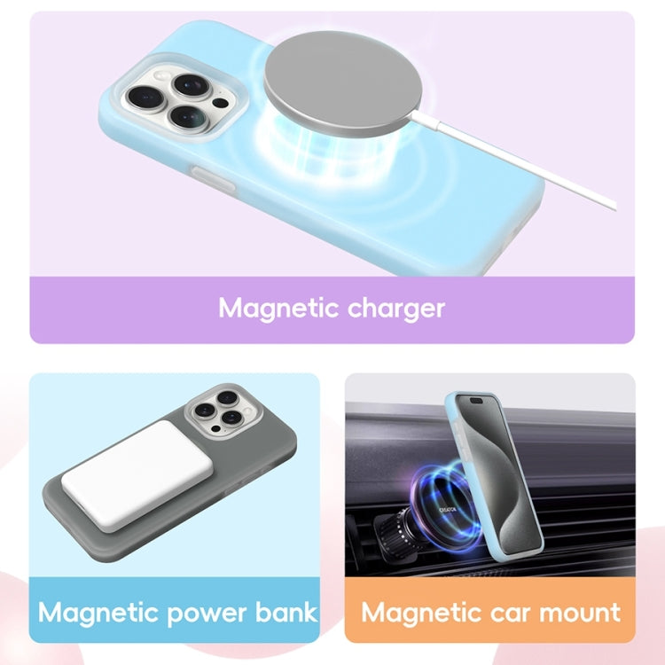 For iPhone 16 Jelly Liquid Silicone MagSafe Magnetic Phone Case(Sand Pink) - iPhone 16 Cases by PMC TechLife | Online Shopping South Africa | PMC TechLife | Buy Now Pay Later Mobicred