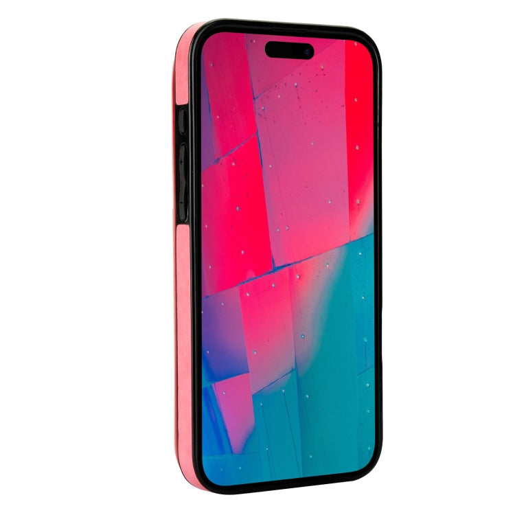 For iPhone 16 Pro Max Double Buckle Butterfly Embossing PU Phone Case(Pink) - iPhone 16 Pro Max Cases by PMC TechLife | Online Shopping South Africa | PMC TechLife | Buy Now Pay Later Mobicred