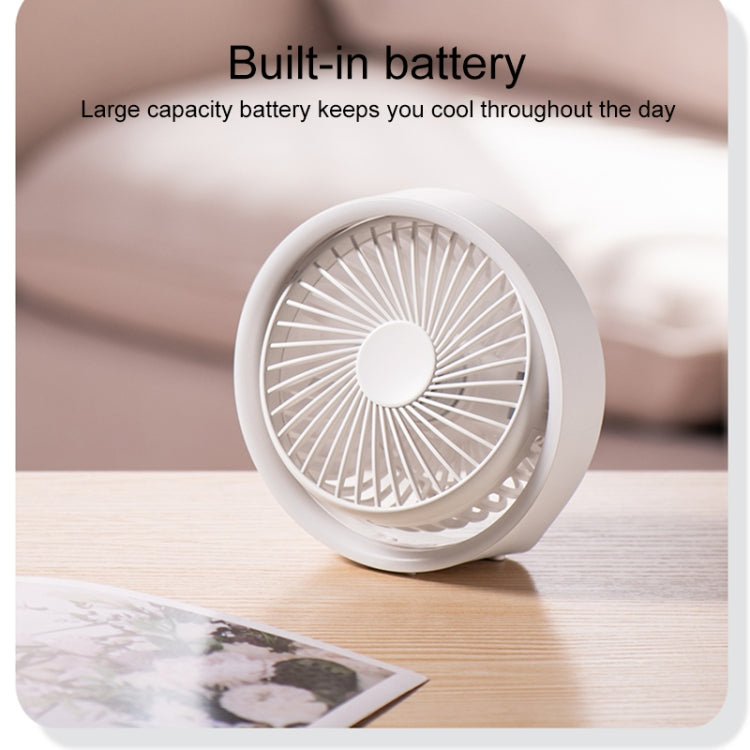 N601 180 Degree Rotating Type-C Desktop Fan with LED Ambience Light(White) - free shipping - PMC TechLife - Order now!