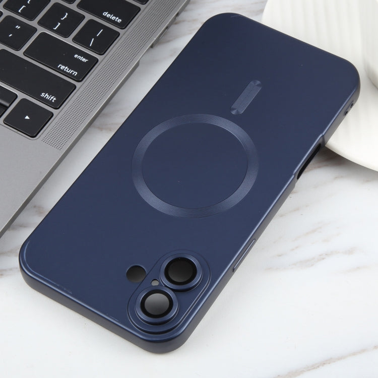 For iPhone 16 Plus Liquid TPU Silicone Solid Color MagSafe Phone Case(Dark Blue) - iPhone 16 Plus Cases by PMC TechLife | Online Shopping South Africa | PMC TechLife | Buy Now Pay Later Mobicred