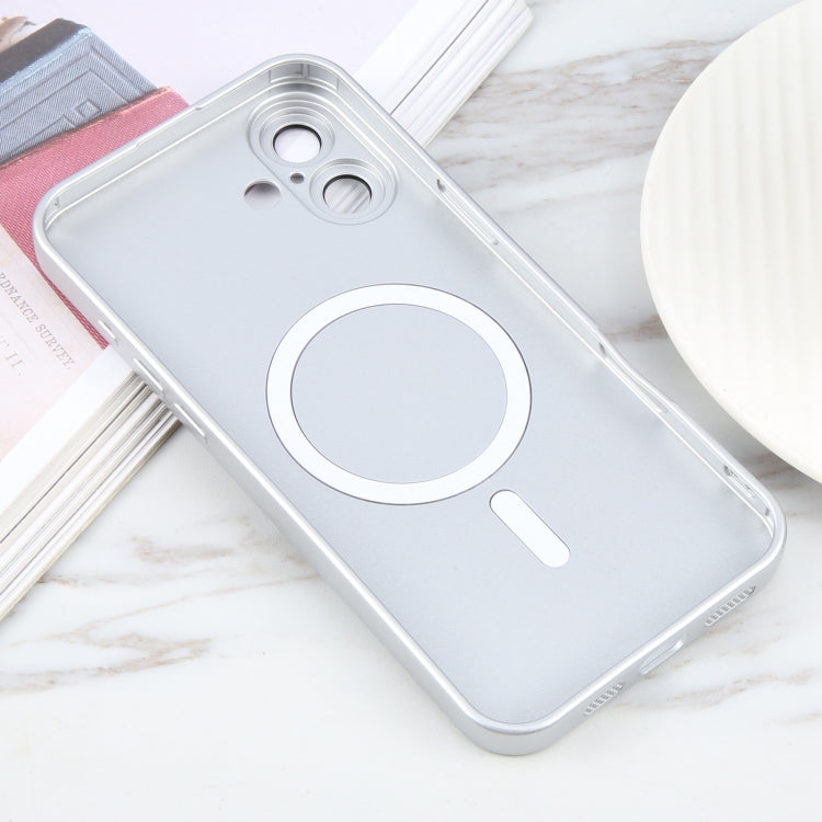 For iPhone 16 Liquid TPU Silicone Solid Color MagSafe Phone Case(Silver) - iPhone 16 Cases by PMC TechLife | Online Shopping South Africa | PMC TechLife | Buy Now Pay Later Mobicred
