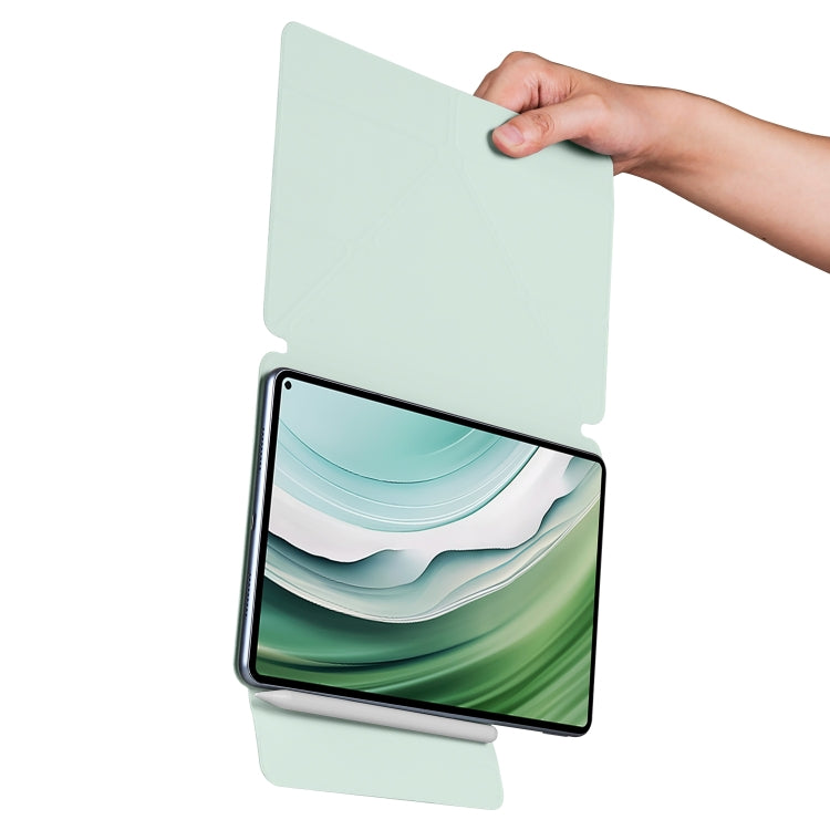 For Huawei MatePad Pro 11 2024 / 2022 Fixed Buckle Magnetic Deformation Leather Tablet Case(Baby Green) - Huawei by PMC Jewellery | Online Shopping South Africa | PMC Jewellery | Buy Now Pay Later Mobicred