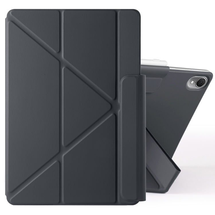 For Huawei MatePad Air 11.5 2023 Fixed Buckle Magnetic Deformation Leather Tablet Case(Black) - Huawei by PMC TechLife | Online Shopping South Africa | PMC TechLife | Buy Now Pay Later Mobicred