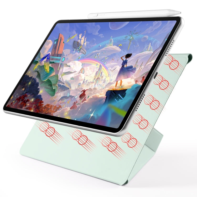 For Huawei MatePad Air 11.5 2023 Fixed Buckle Magnetic Deformation Leather Tablet Case(Baby Green) - Huawei by PMC TechLife | Online Shopping South Africa | PMC TechLife | Buy Now Pay Later Mobicred