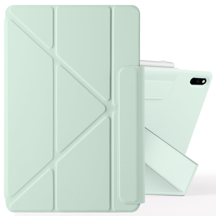 For Huawei MatePad 11 2021 Fixed Buckle Magnetic Deformation Leather Tablet Case(Baby Green) - Huawei by PMC TechLife | Online Shopping South Africa | PMC TechLife | Buy Now Pay Later Mobicred