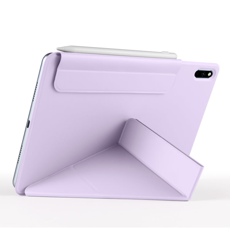 For Huawei MatePad 11 2021 Fixed Buckle Magnetic Deformation Leather Tablet Case(Purple) - Huawei by PMC TechLife | Online Shopping South Africa | PMC TechLife | Buy Now Pay Later Mobicred