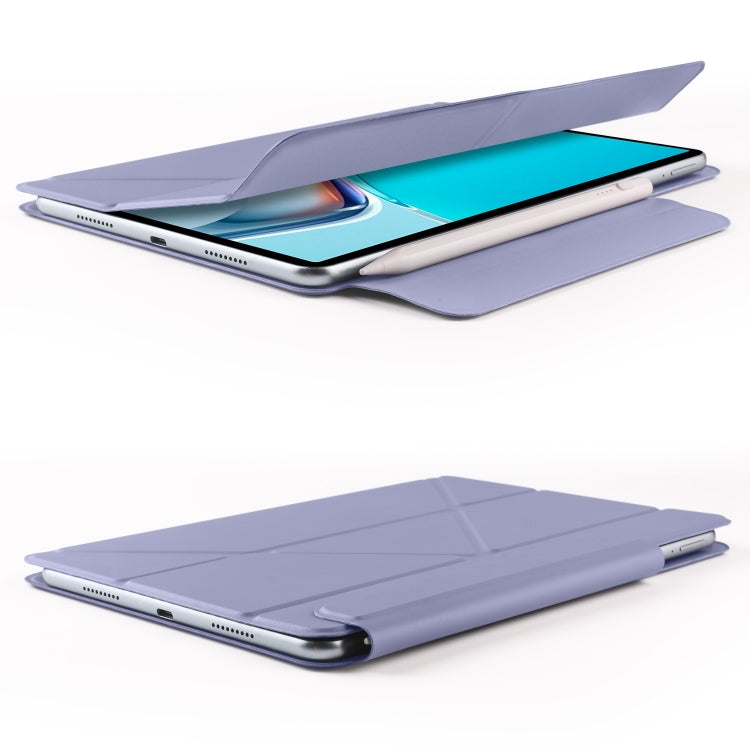 For Huawei MatePad 11 2021 Fixed Buckle Magnetic Deformation Leather Tablet Case(Lavender Purple) - free shipping - PMC TechLife - Order now!