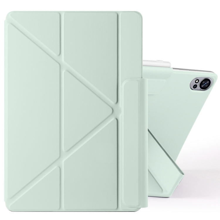 For Huawei MatePad Air 12 2024 Fixed Buckle Magnetic Deformation Leather Tablet Case(Baby Green) - Huawei by PMC TechLife | Online Shopping South Africa | PMC TechLife | Buy Now Pay Later Mobicred