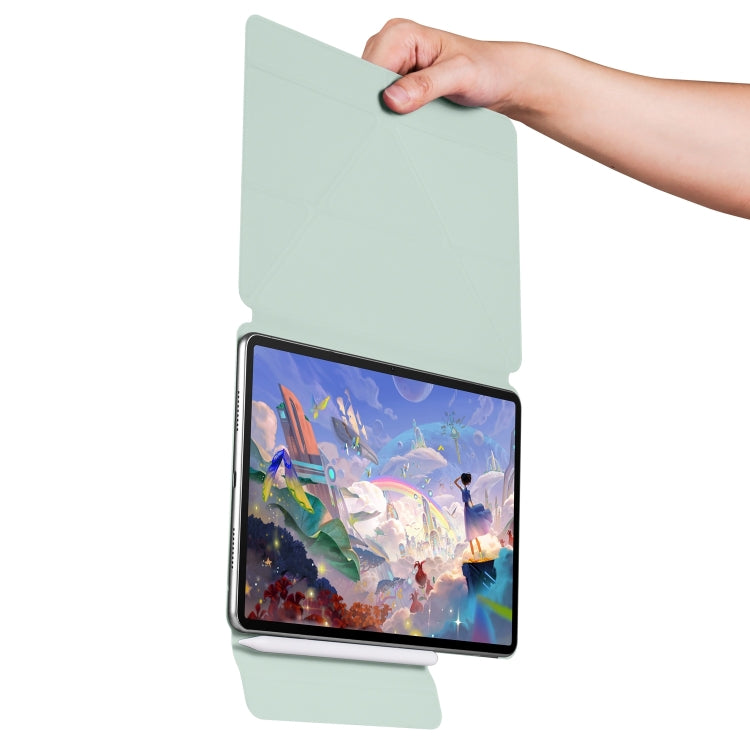 For Huawei MatePad Air 12 2024 Fixed Buckle Magnetic Deformation Leather Tablet Case(Baby Green) - Huawei by PMC TechLife | Online Shopping South Africa | PMC TechLife | Buy Now Pay Later Mobicred