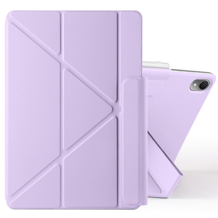 For Huawei MatePad Air 12 2024 Fixed Buckle Magnetic Deformation Leather Tablet Case(Purple) - Huawei by PMC TechLife | Online Shopping South Africa | PMC TechLife | Buy Now Pay Later Mobicred