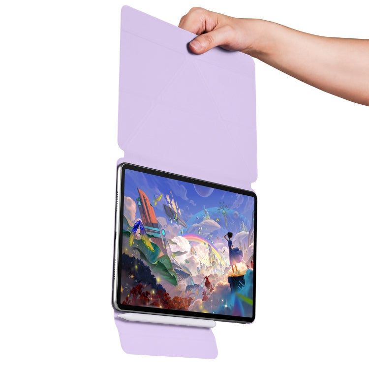 For Huawei MatePad Air 12 2024 Fixed Buckle Magnetic Deformation Leather Tablet Case(Purple) - Huawei by PMC TechLife | Online Shopping South Africa | PMC TechLife | Buy Now Pay Later Mobicred