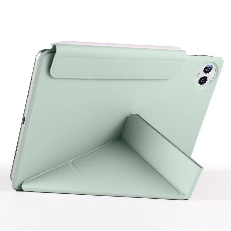 For Huawei MatePad Pro 12.2 2024 Fixed Buckle Magnetic Deformation Leather Tablet Case(Baby Green) - Huawei by PMC TechLife | Online Shopping South Africa | PMC TechLife | Buy Now Pay Later Mobicred