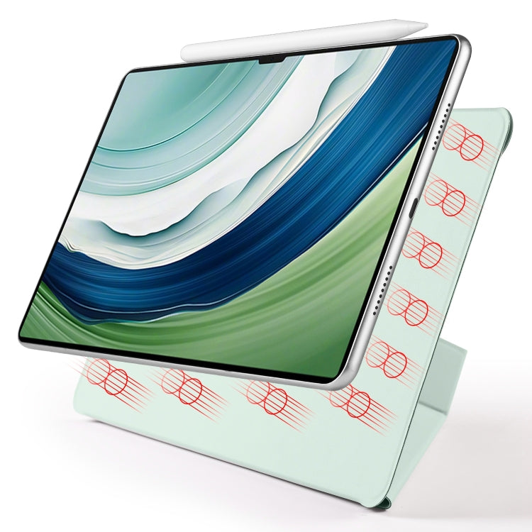 For Huawei MatePad Pro 12.2 2024 Fixed Buckle Magnetic Deformation Leather Tablet Case(Baby Green) - Huawei by PMC TechLife | Online Shopping South Africa | PMC TechLife | Buy Now Pay Later Mobicred