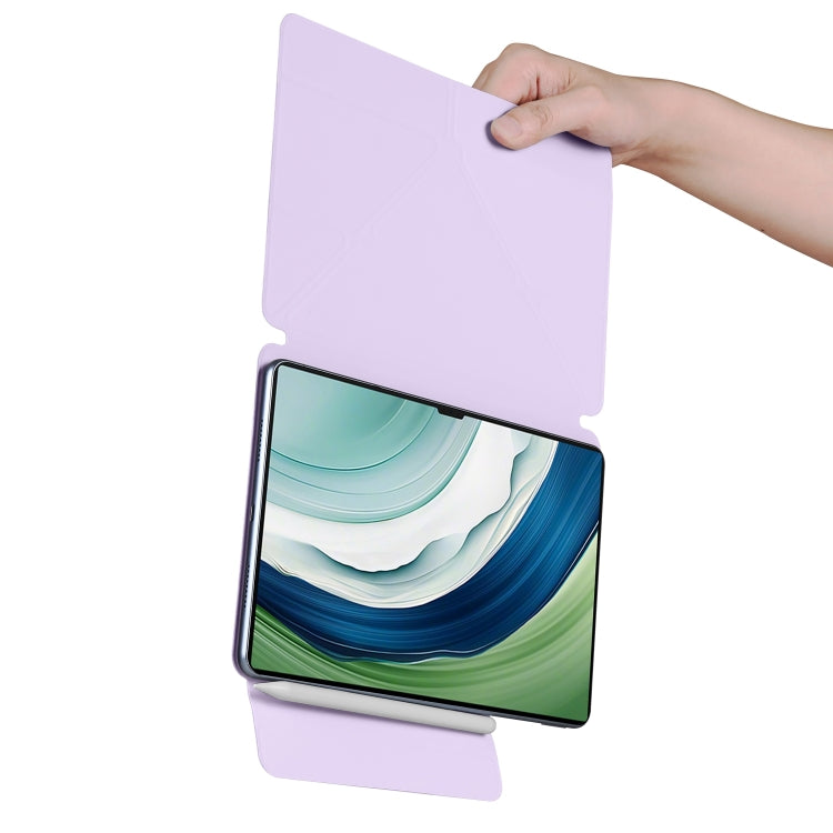 For Huawei MatePad Pro 12.2 2024 Fixed Buckle Magnetic Deformation Leather Tablet Case(Purple) - Huawei by PMC TechLife | Online Shopping South Africa | PMC TechLife | Buy Now Pay Later Mobicred