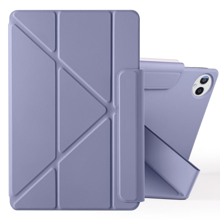 For Huawei MatePad Pro 12.2 2024 Fixed Buckle Magnetic Deformation Leather Tablet Case(Lavender Purple) - Huawei by PMC TechLife | Online Shopping South Africa | PMC TechLife | Buy Now Pay Later Mobicred