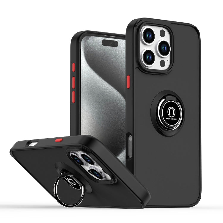 For iPhone 16 Pro Max Q Shadow 1 Series TPU + PC Phone Case with Ring(Black+Red) - iPhone 16 Pro Max Cases by PMC TechLife | Online Shopping South Africa | PMC TechLife | Buy Now Pay Later Mobicred