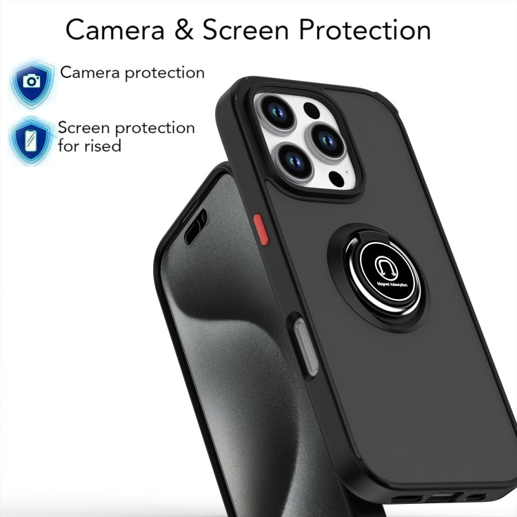 For iPhone 16 Pro Q Shadow 1 Series TPU + PC Phone Case with Ring(Royal Blue) - iPhone 16 Pro Cases by PMC TechLife | Online Shopping South Africa | PMC TechLife | Buy Now Pay Later Mobicred