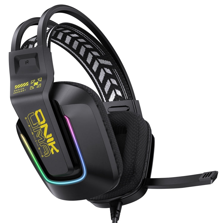 ONIKUMA X13 RGB Colorful Lighting Wired Gaming Headset with Microphone, Length:2.2m(Black) - free shipping - PMC Jewellery - Order now!
