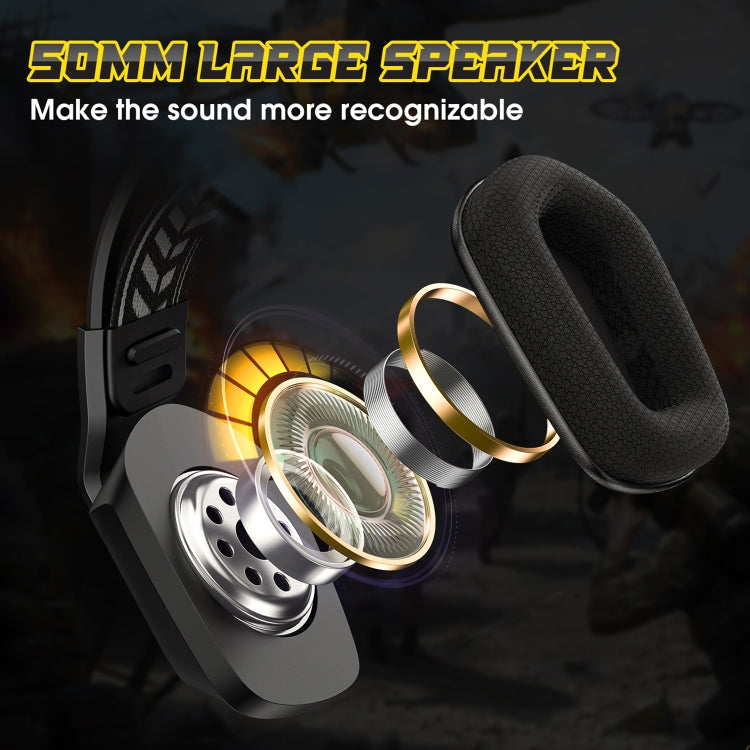 ONIKUMA X13 RGB Colorful Lighting Wired Gaming Headset with Microphone, Length:2.2m(Black) - free shipping - PMC Jewellery - Order now!