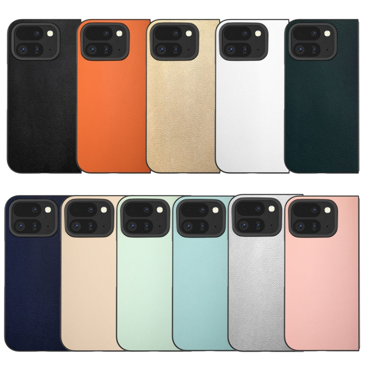 For Google Pixel 9 Pro Fold PU Leather Black Frame Full Coverage Phone Case(Light Green) - free shipping - PMC TechLife - Order now!