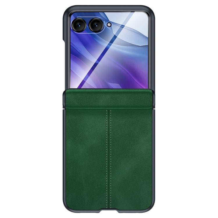 For Motorola Razr 50 Ultra Integrated Film Hinge Folding PU Phone Case(Green) - Motorola Cases by PMC TechLife | Online Shopping South Africa | PMC TechLife | Buy Now Pay Later Mobicred