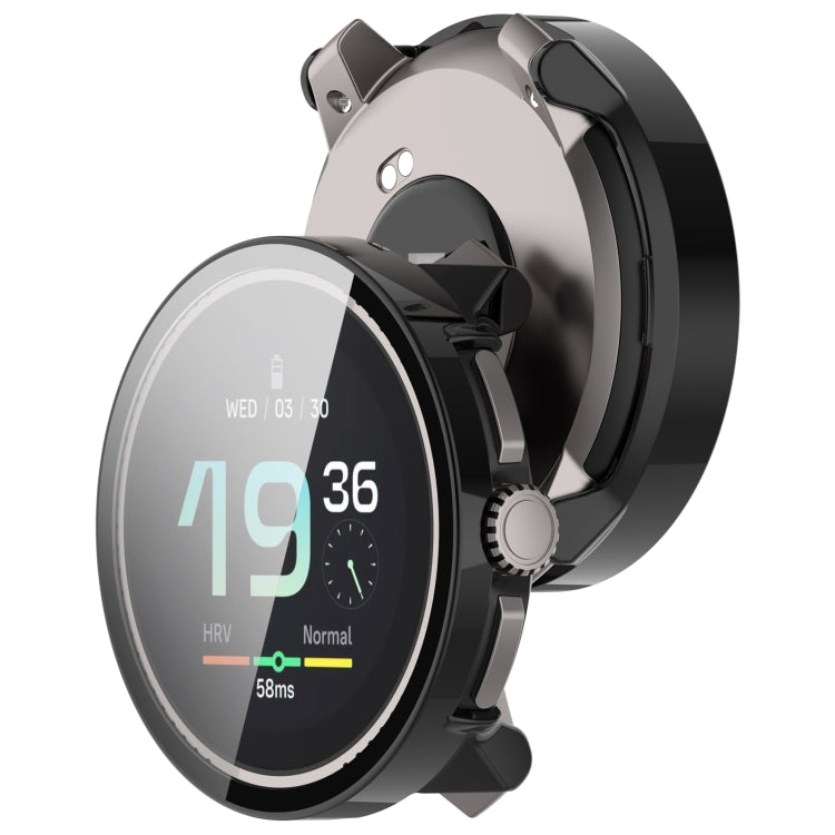 For Suunto Race S PC + Tempered Glass Film Integrated Watch Protective Case(Black) - Watch Case by PMC TechLife | Online Shopping South Africa | PMC TechLife | Buy Now Pay Later Mobicred