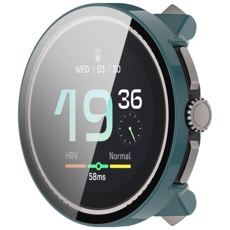 For Suunto Race S PC + Tempered Glass Film Integrated Watch Protective Case(Pine Green) - Watch Case by PMC TechLife | Online Shopping South Africa | PMC TechLife | Buy Now Pay Later Mobicred