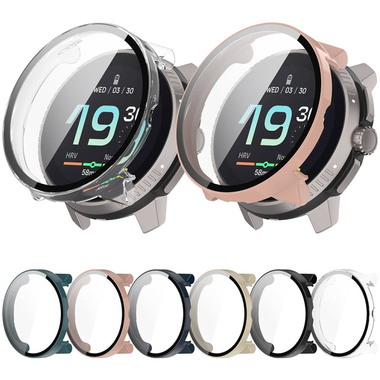 For Suunto Race S PC + Tempered Glass Film Integrated Watch Protective Case(Black) - Watch Case by PMC TechLife | Online Shopping South Africa | PMC TechLife | Buy Now Pay Later Mobicred