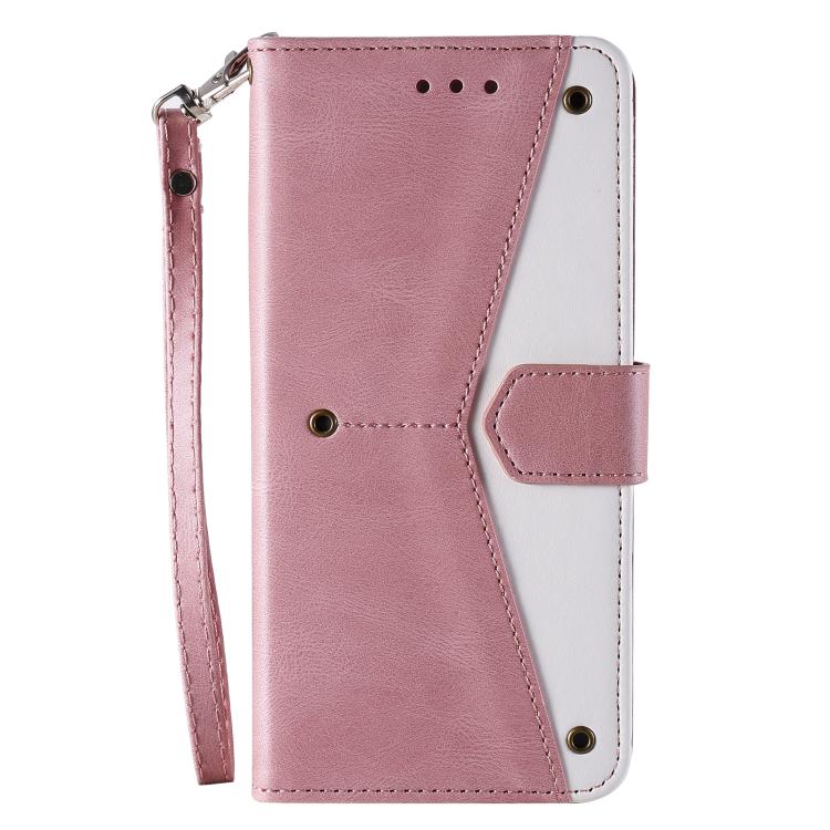 For iPhone 16e Nail Skin Feel Stitching Calf Texture Leather Phone Case(Rose Gold) - free shipping - PMC TechLife - Order now!