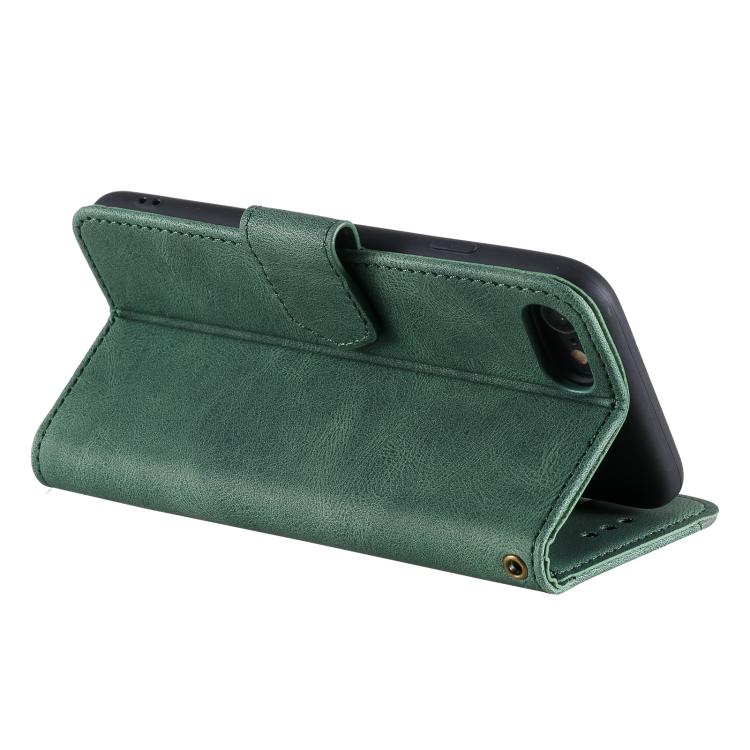 For iPhone 16e Nail Skin Feel Stitching Calf Texture Leather Phone Case(Green) - iPhone 16e Cases by PMC TechLife | Online Shopping South Africa | PMC TechLife | Buy Now Pay Later Mobicred