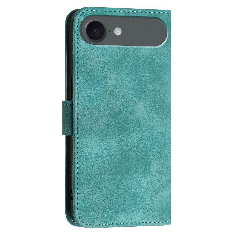 For iPhone 17 Air YX0080 Grid Butterfly Embossed Pattern Flip Leather Phone Case with Lanyard(Light Blue) - free shipping - PMc TechLife - Order now!
