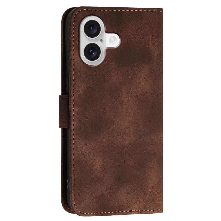 For iPhone 17 YX0080 Grid Butterfly Embossed Pattern Flip Leather Phone Case with Lanyard(Coffee) - free shipping - PMc TechLife - Order now!