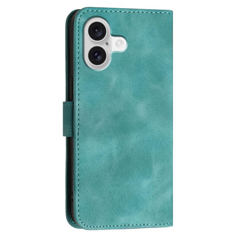 For iPhone 17 YX0080 Grid Butterfly Embossed Pattern Flip Leather Phone Case with Lanyard(Light Blue) - free shipping - PMc TechLife - Order now!