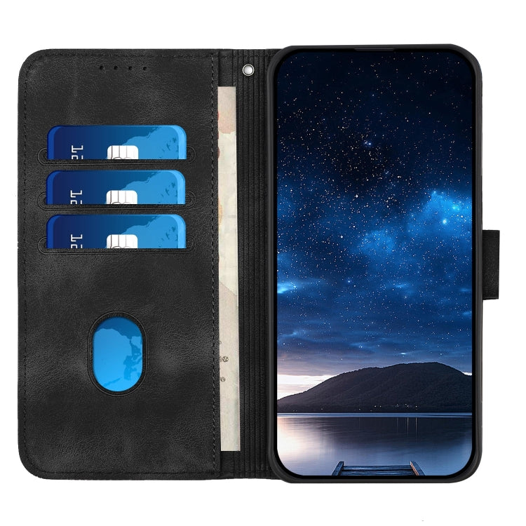 For Motorola Moto G Play 4G 2024 YX0080 Grid Butterfly Embossed Pattern Flip Leather Phone Case with Lanyard(Black) - Motorola Cases by PMC Jewellery | Online Shopping South Africa | PMC Jewellery | Buy Now Pay Later Mobicred