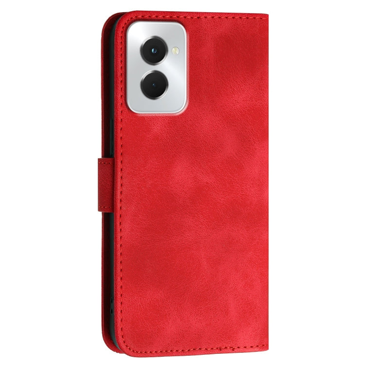 For Motorola Moto G Power 5G 2024 YX0080 Grid Butterfly Embossed Pattern Flip Leather Phone Case with Lanyard(Red) - Motorola Cases by PMC Jewellery | Online Shopping South Africa | PMC Jewellery | Buy Now Pay Later Mobicred