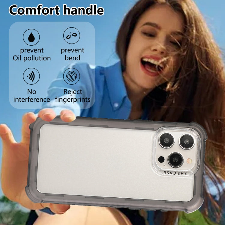 For iPhone 16 Transparent Matte TPU Hybrid PC 3-in-1 Phone Case(Grey) - free shipping - PMC TechLife - Order now!