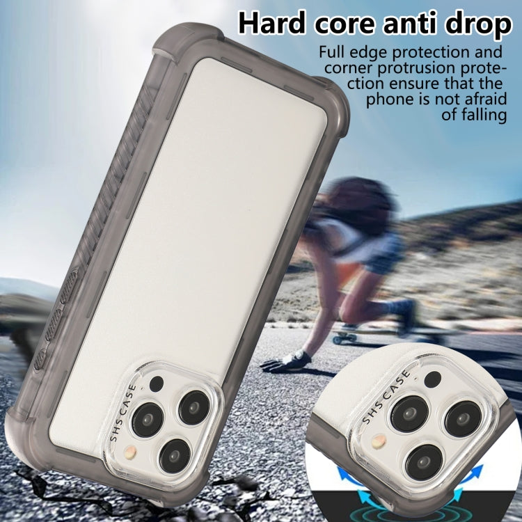 For iPhone 16 Transparent Matte TPU Hybrid PC 3-in-1 Phone Case(Grey) - free shipping - PMC TechLife - Order now!