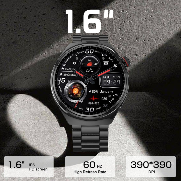 LF38 1.6 inch IPS Screen Steel Strap Smart Watch Supports Blood Oxygen Monitoring(Silver) - free shipping - PMC TechLife - Order now!