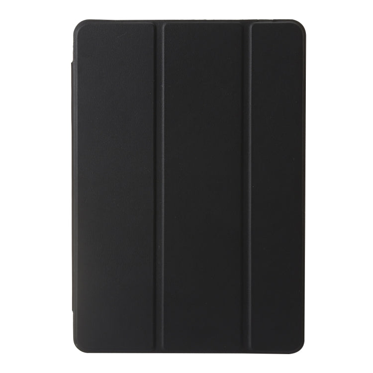 For Huawei Matepad SE 11 2024 Clear Acrylic 3-Fold Leather Tablet Case(Black) - Huawei by PMC Jewellery | Online Shopping South Africa | PMC Jewellery | Buy Now Pay Later Mobicred