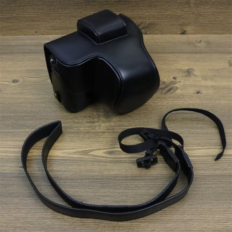 For FUJIFILM X-S20 Full Body Leather Camera Case Bag with Strap(Black) - free shipping - PMC TechLife - Order now!