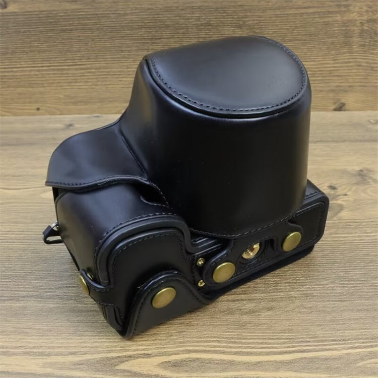 For FUJIFILM X-S20 Full Body Leather Camera Case Bag with Strap(Black) - free shipping - PMC TechLife - Order now!