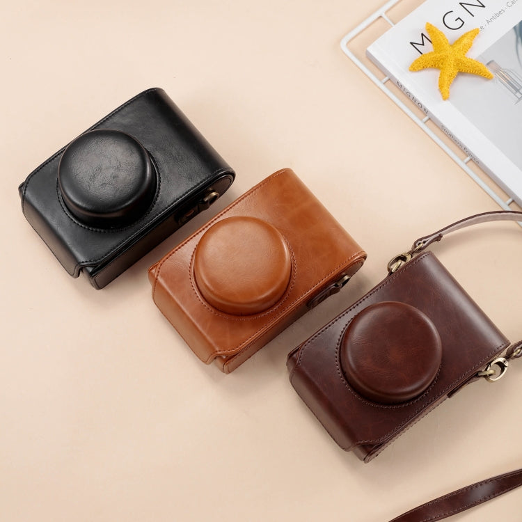 For FUJIFILM X100VI Full Body Leather Camera Case Bag with Strap(Black) - Leather Bag by PMC TechLife | Online Shopping South Africa | PMC TechLife | Buy Now Pay Later Mobicred