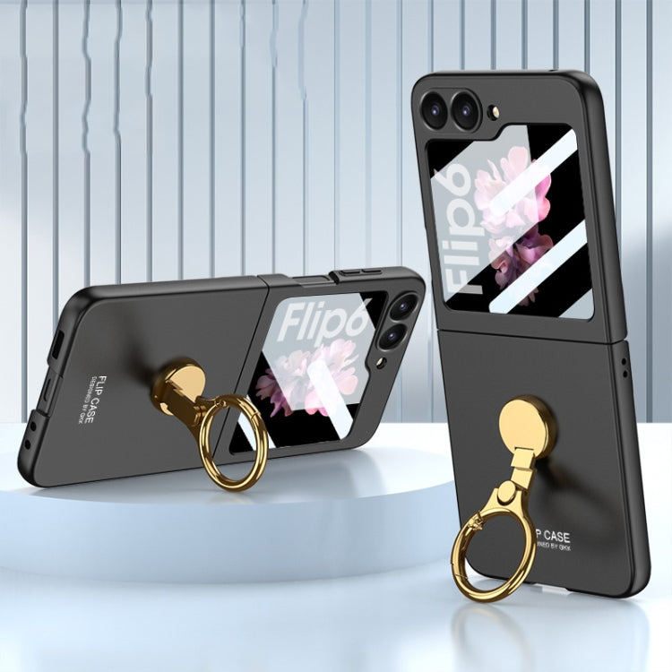 For Samsung Galaxy Z Flip6 / Flip7 FE GKK Integrated Ultra-thin Triaxial Ring Holder PC Phone Case(Black) - free shipping - PMC Jewellery - Order now!