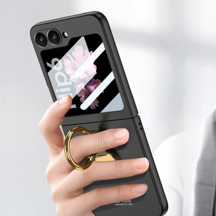 For Samsung Galaxy Z Flip6 / Flip7 FE GKK Integrated Ultra-thin Triaxial Ring Holder PC Phone Case(Black) - free shipping - PMC Jewellery - Order now!