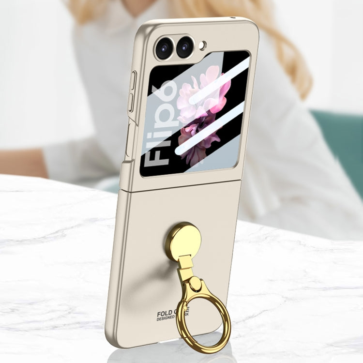 For Samsung Galaxy Z Flip6 / Flip7 FE GKK Integrated Ultra-thin Triaxial Ring Holder PC Phone Case(Black) - free shipping - PMC Jewellery - Order now!