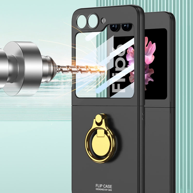 For Samsung Galaxy Z Flip6 / Flip7 FE GKK Integrated Ultra-thin Triaxial Ring Holder PC Phone Case(Black) - free shipping - PMC Jewellery - Order now!