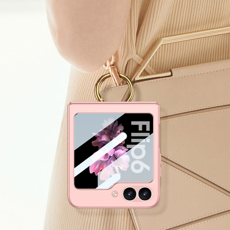 For Samsung Galaxy Z Flip6 / Flip7 FE GKK Integrated Ultra-thin Triaxial Ring Holder PC Phone Case(Pink) - free shipping - PMC Jewellery - Order now!