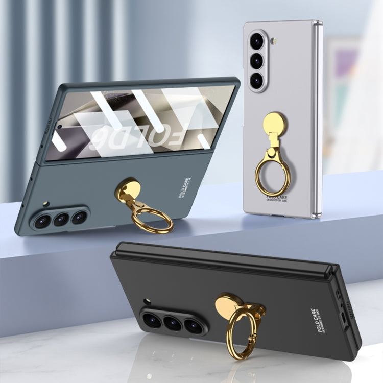 For Samsung Galaxy Z Fold6 GKK Integrated Ultra-thin Triaxial Ring Holder PC Phone Case(Titanium Grey) - free shipping - PMC Jewellery - Order now!