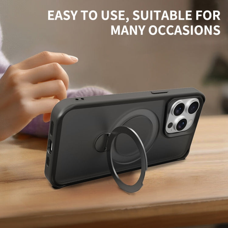 For iPhone 16 Pro Max Invisible Fulcrum Holder MagSafe Phone Case(Black) - free shipping - PMC TechLife - Order now!